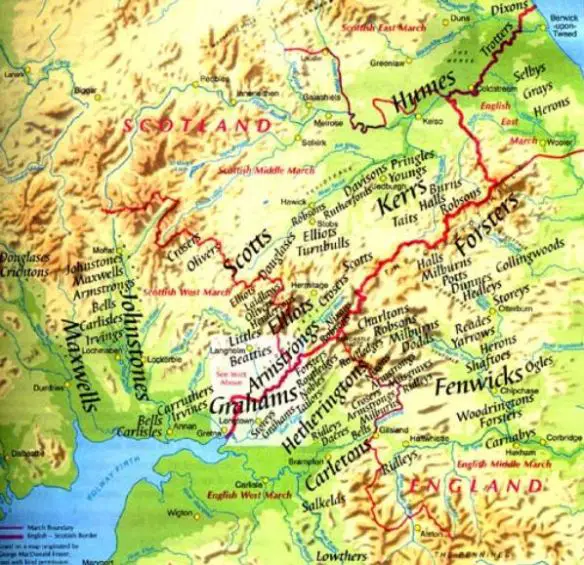 Map of the Medieval Scottish Border