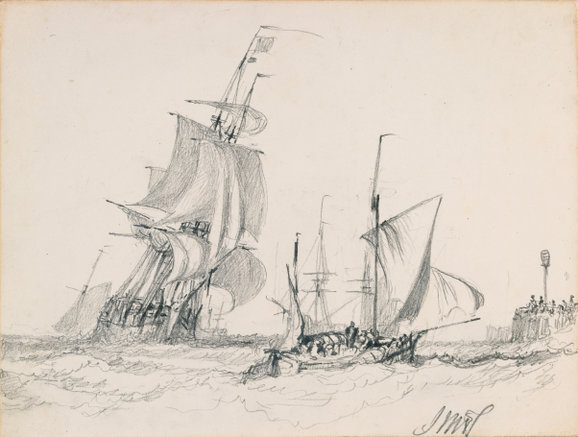 A fleeting moment at sea, immortalized in Turner’s swirling brushwork and golden haze.”