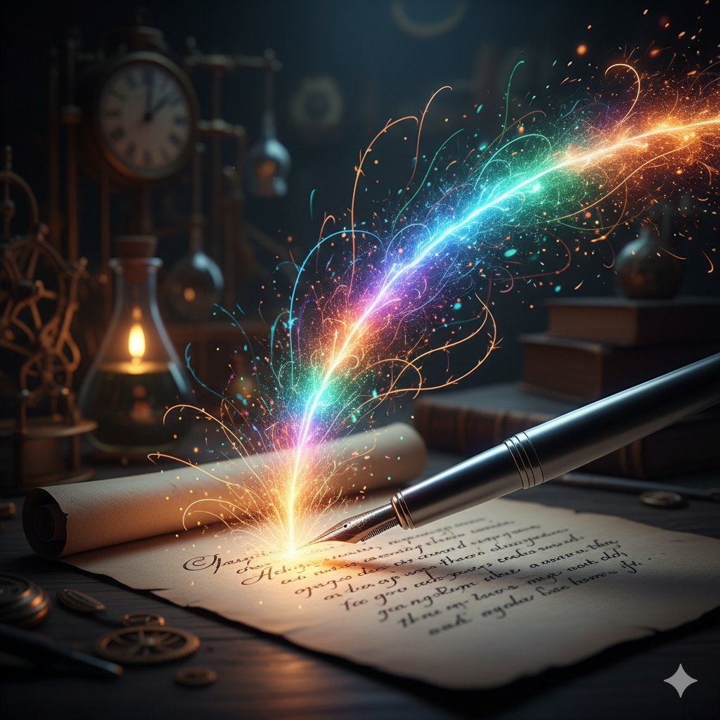 A pen writing