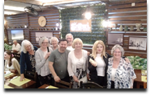 Group in a restaurant in Rhodes